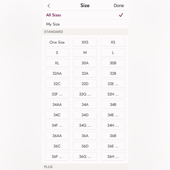 SIZES NOT IN SIZE FILTER 50G 38J 42i 30J 30M 44H 44K XXXXL #mysize #mybrasize - Picture 4 of 16